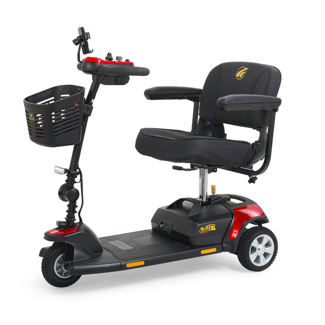 Golden Tech Buzzaround XL 3-Wheel Mobility Scooter - Red
